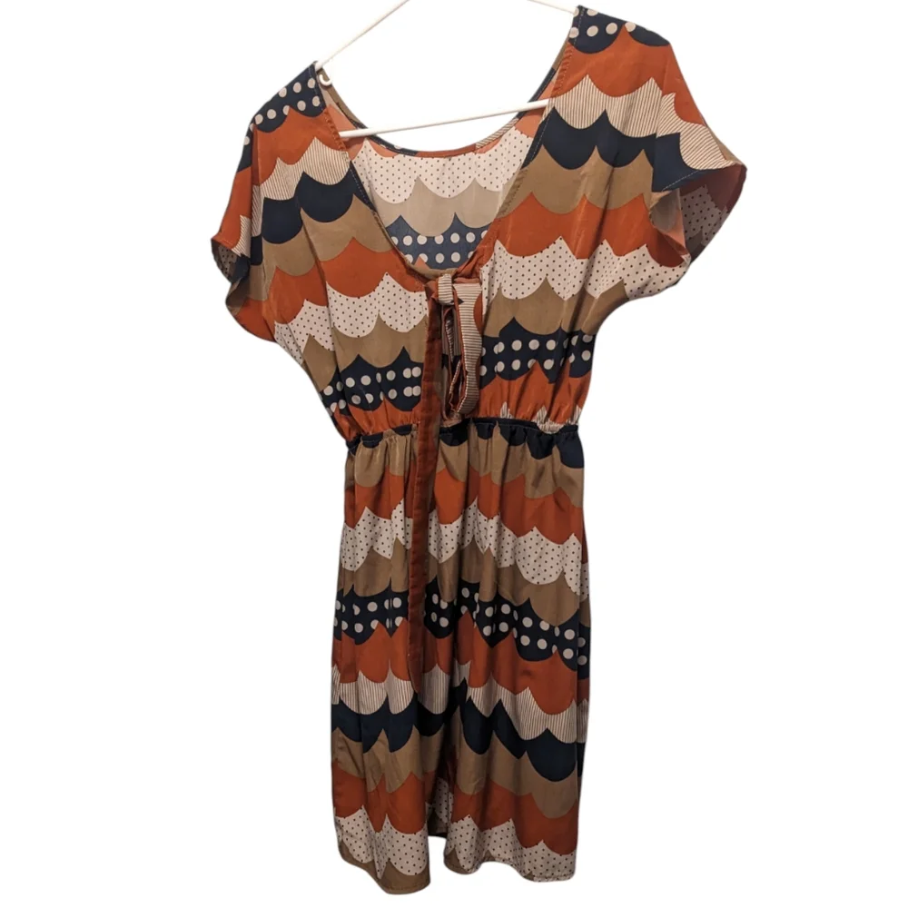 💥 Pink Owl Multicolor Patterned Dress S - Picture 2 of 2